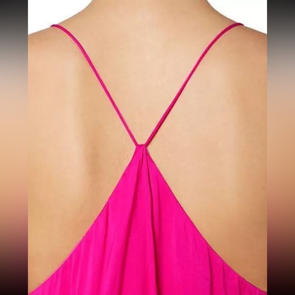 Polo Ralph Lauren Dayana Fuchsia Silky Dress cocktail party summer dress size 4 - Picture 8 of 13